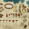 Quite a few mushroom themed buildings and special unique mushrooms